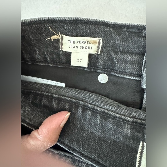 Madewell Women’s Perfect Jean Short Black High Waist Frayed Hem Size 27 - Picture 4 of 12